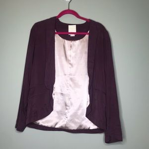 Anthropologie Elevenses Mauve Blazer